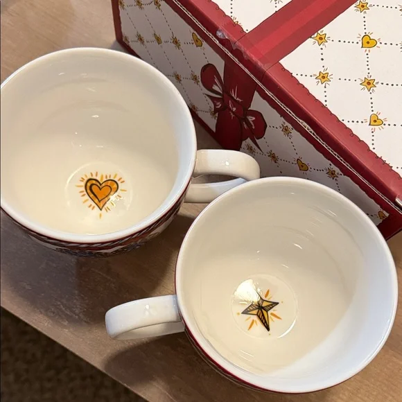 Brighton Love, Heart, and Bow Tea Cup - Red, Blue, Blue NIB - Picture 2 of 3